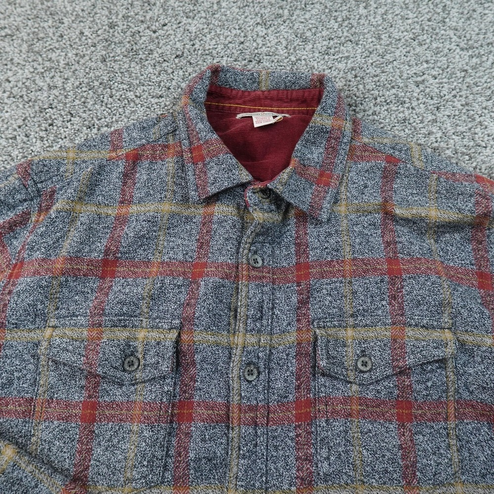 Carbon2cobalt Shirt Mens L Gray Plaid‎ Flannel Button Up Long Sleeve Casual Work